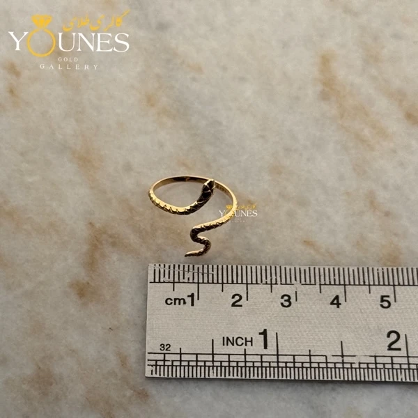 انگشتر ماری طلا طرح دار